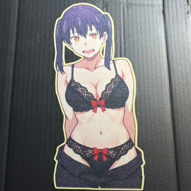 Scarlet Ribbon Waifu – 5" Anime Art Sticker