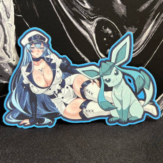 Waifu anime girl sticker