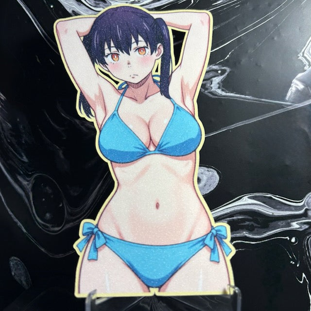 Summer Bikini Waifu – 5" Anime Art Sticker