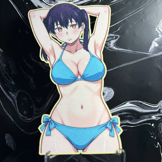 Summer Bikini Waifu – 5" Anime Art Sticker