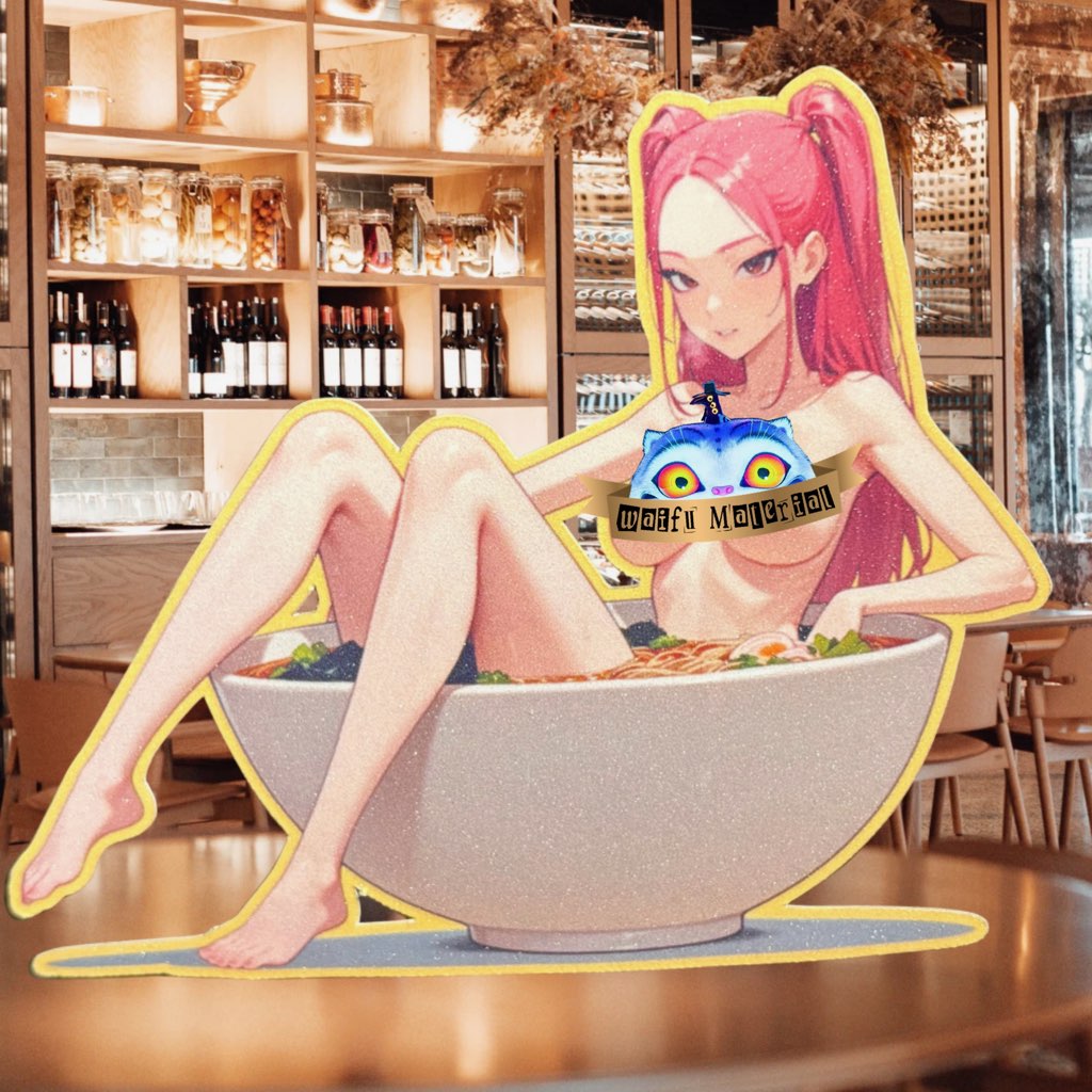 Pink Ramen Waifu – 18+ Anime Art Sticker (5")