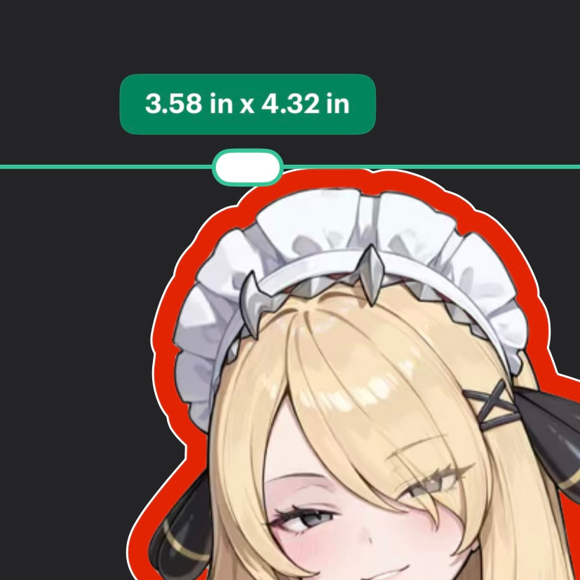 Anime girl waifu sticker