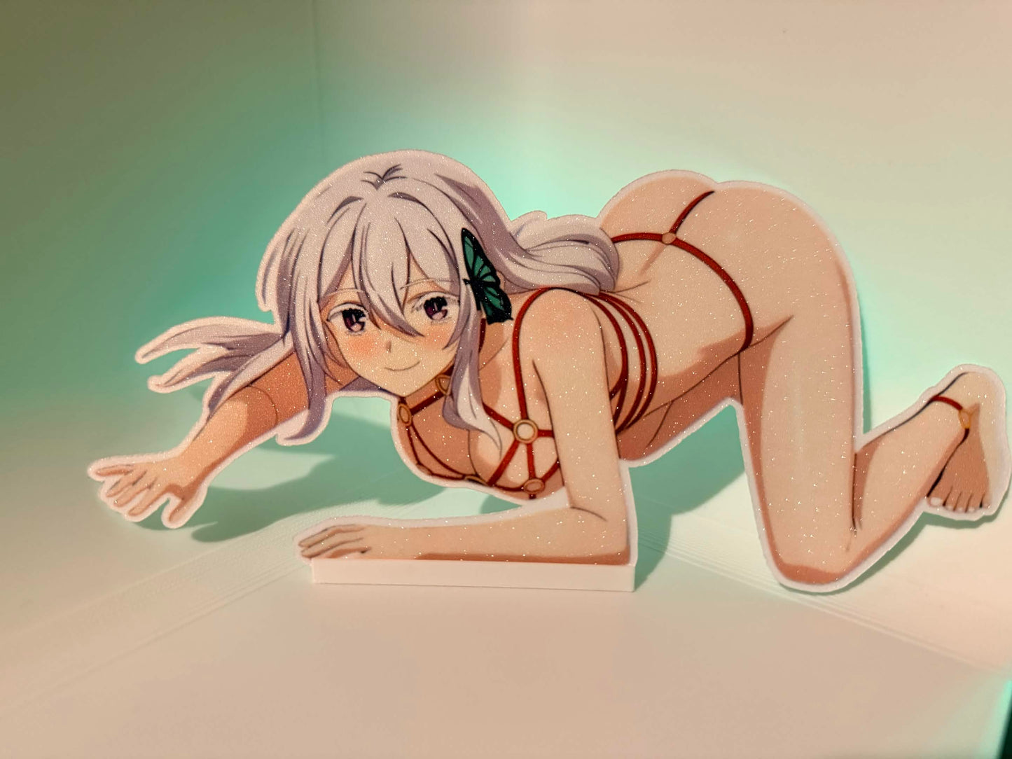 Kawaii White Hair Anime Character Decal